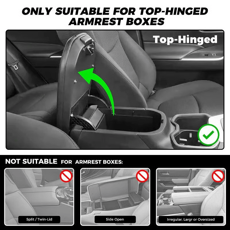 ✨Multifunctional PU Leather Car Armrest Box Mat– Universal Fit for Any Vehicle