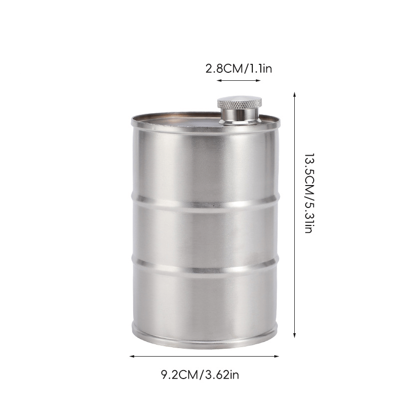 350ml/750ml Oil Drum Anti-rust Leak-proof No Odor Portable Wine Storage🛢Food Grade Camping Whisky Flagon Wine Jug Camping Supplies[liquor is not included]