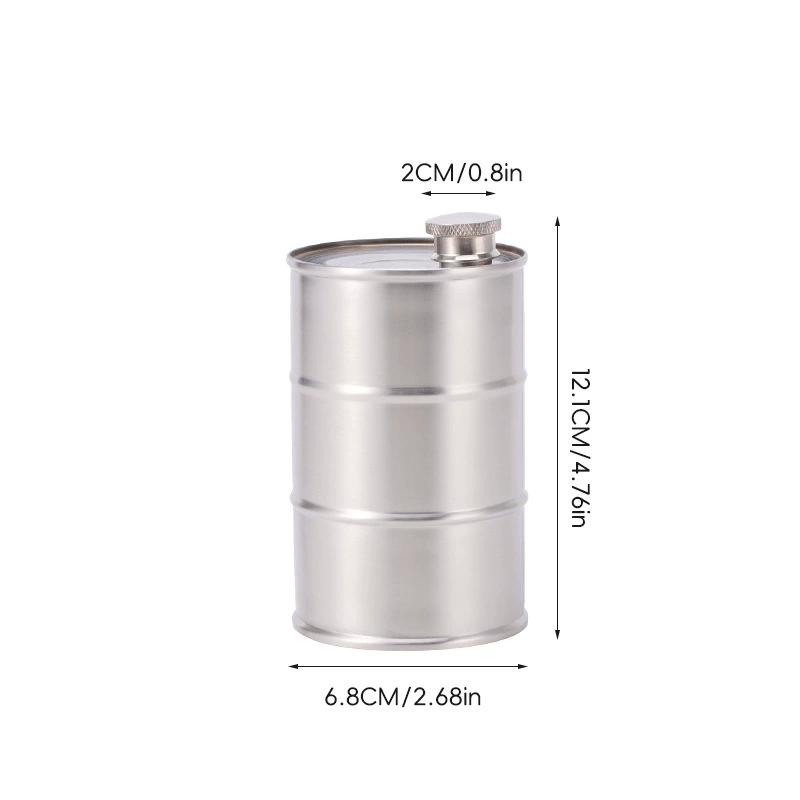 350ml/750ml Oil Drum Anti-rust Leak-proof No Odor Portable Wine Storage🛢Food Grade Camping Whisky Flagon Wine Jug Camping Supplies[liquor is not included]