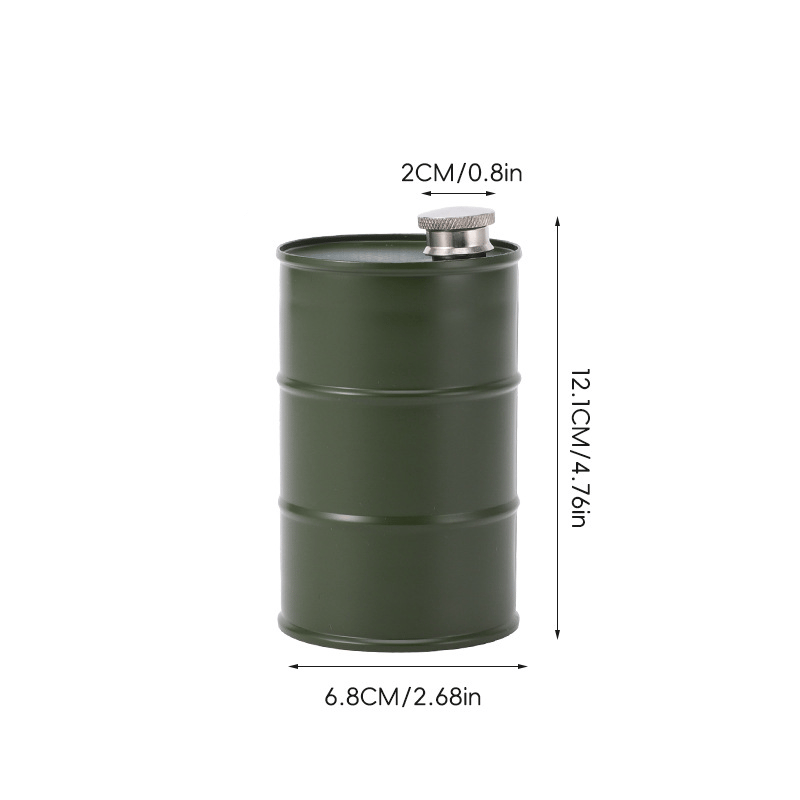 350ml/750ml Oil Drum Anti-rust Leak-proof No Odor Portable Wine Storage🛢Food Grade Camping Whisky Flagon Wine Jug Camping Supplies[liquor is not included]