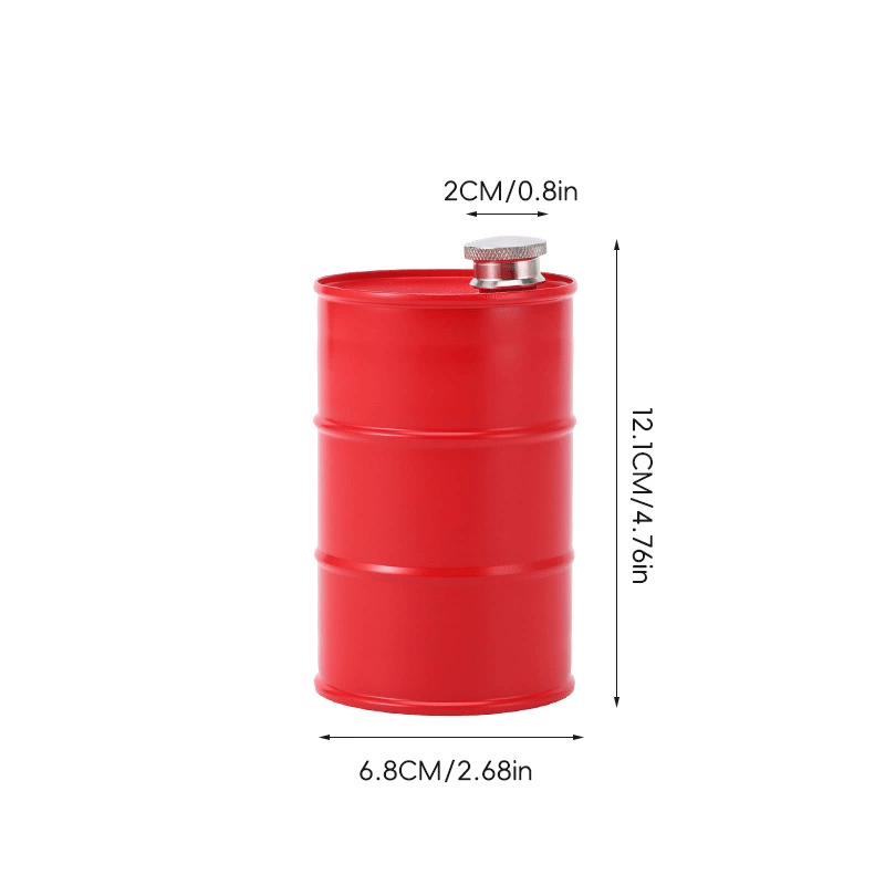 350ml/750ml Oil Drum Anti-rust Leak-proof No Odor Portable Wine Storage🛢Food Grade Camping Whisky Flagon Wine Jug Camping Supplies[liquor is not included]