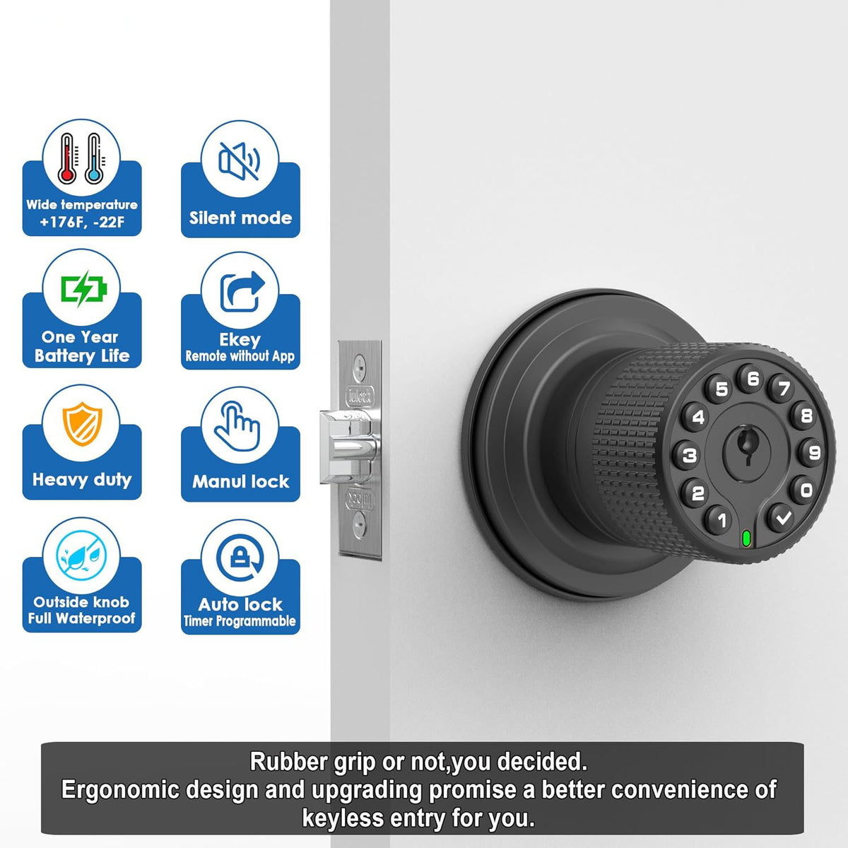 Keypad & Key Smart Door Lock