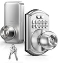 Keypad Door Knob Lock, Keyless Entry Door Handle