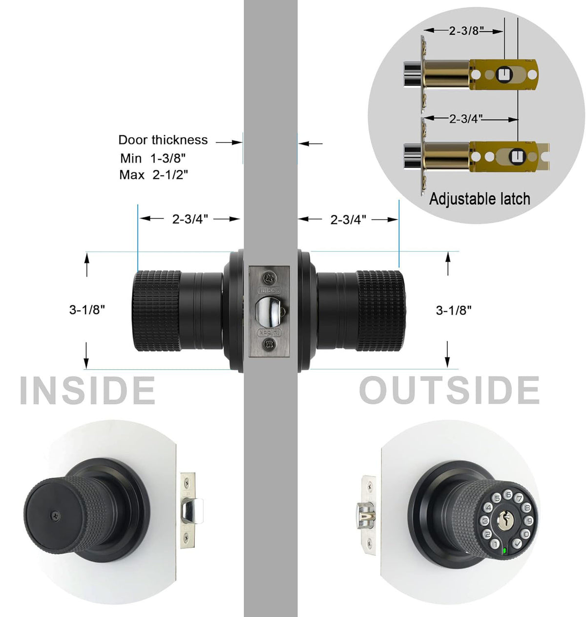 Keypad & Key Smart Door Lock