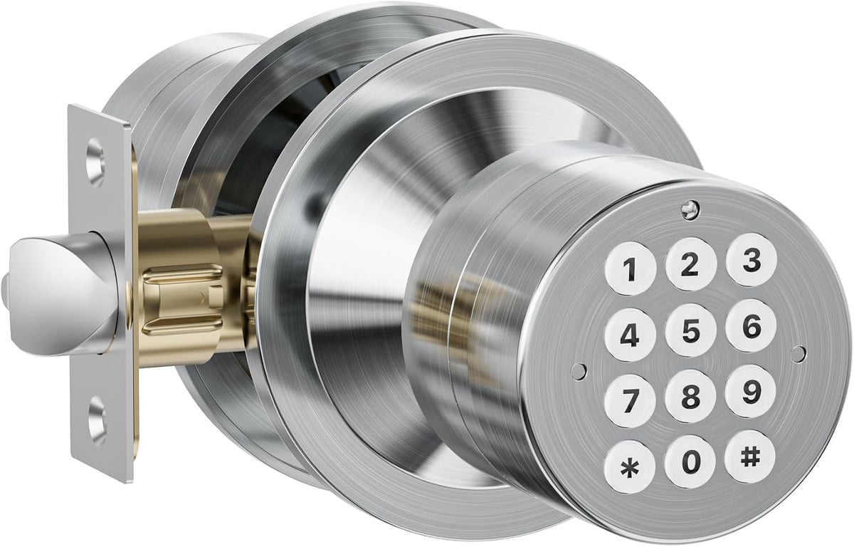 Door Knob with Keypad, Door Lock with Code