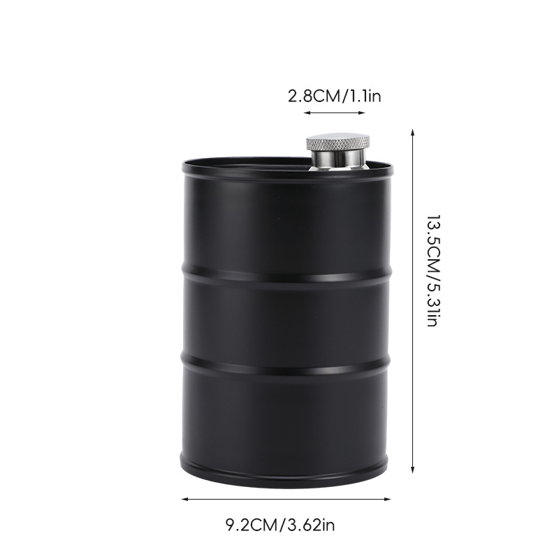 350ml/750ml Oil Drum Anti-rust Leak-proof No Odor Portable Wine Storage🛢Food Grade Camping Whisky Flagon Wine Jug Camping Supplies[liquor is not included]