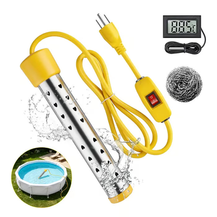 Portable Submersible Water Heater – Smart LCD, Fast Heating for Bathtub, Camping & Outdoor Shower