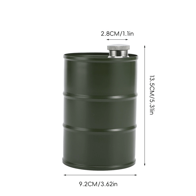 350ml/750ml Oil Drum Anti-rust Leak-proof No Odor Portable Wine Storage🛢Food Grade Camping Whisky Flagon Wine Jug Camping Supplies[liquor is not included]