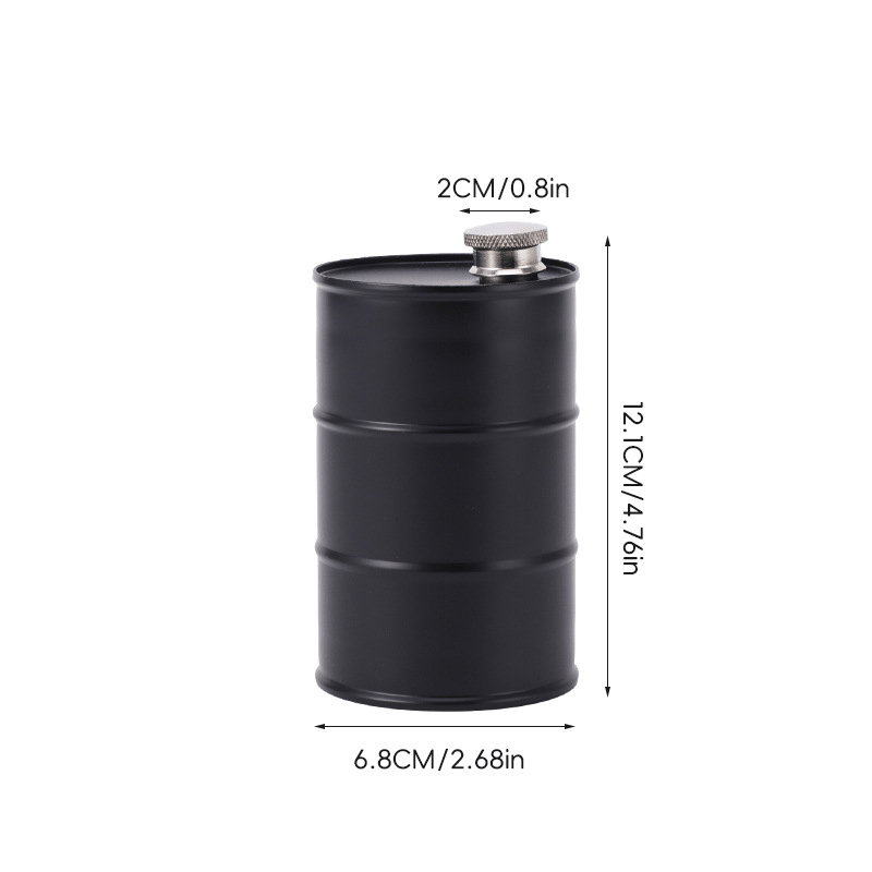 350ml/750ml Oil Drum Anti-rust Leak-proof No Odor Portable Wine Storage🛢Food Grade Camping Whisky Flagon Wine Jug Camping Supplies[liquor is not included]