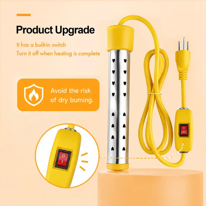 Portable Submersible Water Heater – Smart LCD, Fast Heating for Bathtub, Camping & Outdoor Shower